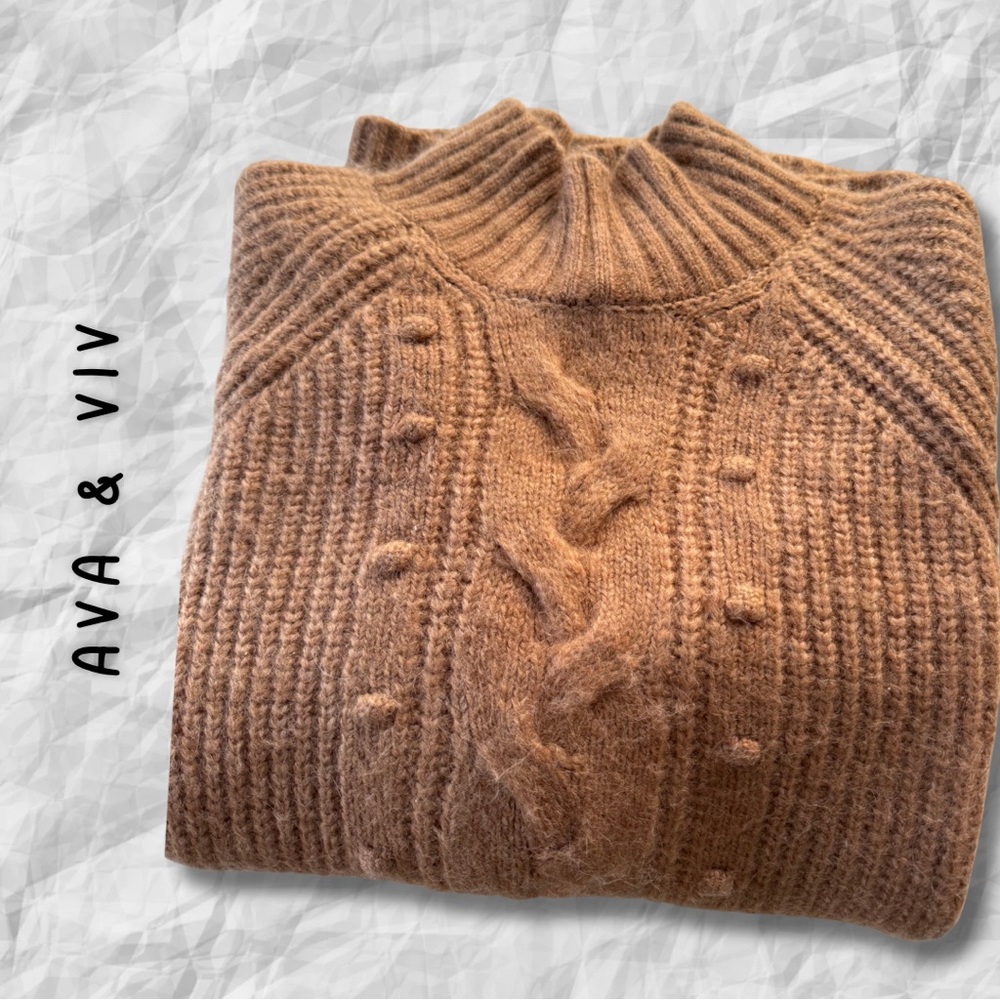 {Ava & Viv} Women's Cozy High Neck Sweater